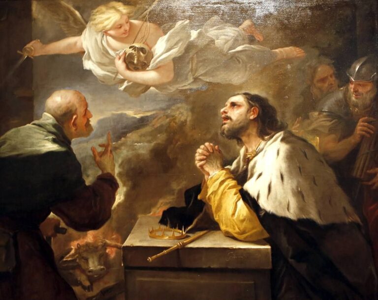 "El arrepentimiento del Rey David". Luca Giordano